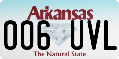 AR license plate 006UVL