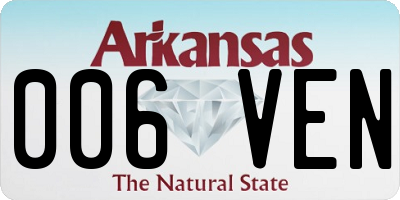AR license plate 006VEN