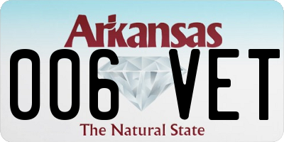 AR license plate 006VET