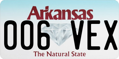 AR license plate 006VEX