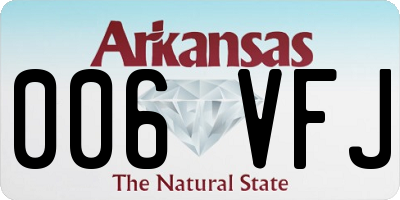 AR license plate 006VFJ