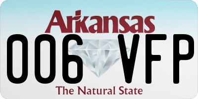 AR license plate 006VFP