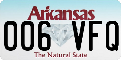 AR license plate 006VFQ