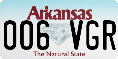 AR license plate 006VGR