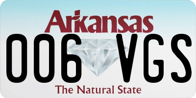 AR license plate 006VGS