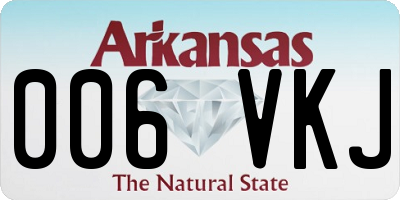 AR license plate 006VKJ