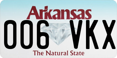 AR license plate 006VKX