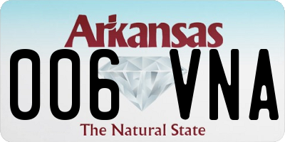 AR license plate 006VNA