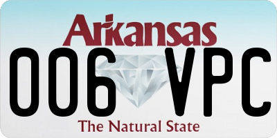 AR license plate 006VPC