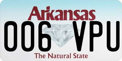AR license plate 006VPU