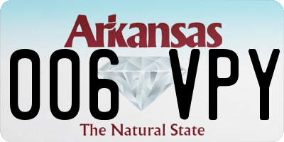 AR license plate 006VPY