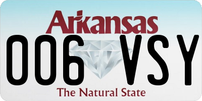 AR license plate 006VSY