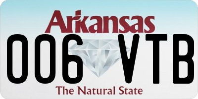 AR license plate 006VTB