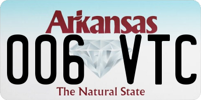 AR license plate 006VTC