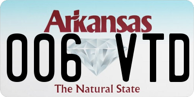 AR license plate 006VTD