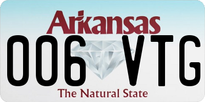 AR license plate 006VTG