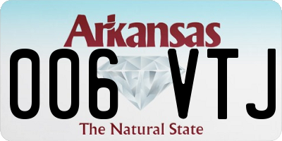 AR license plate 006VTJ