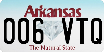 AR license plate 006VTQ