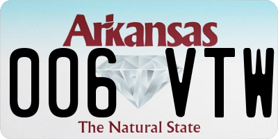 AR license plate 006VTW