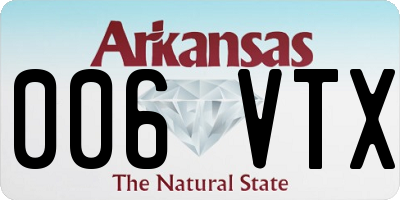 AR license plate 006VTX