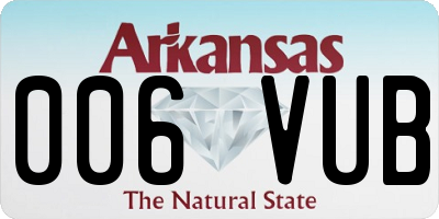 AR license plate 006VUB
