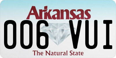AR license plate 006VUI