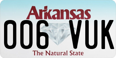 AR license plate 006VUK