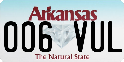 AR license plate 006VUL