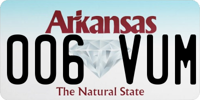 AR license plate 006VUM