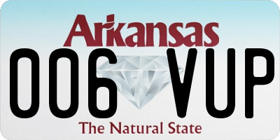 AR license plate 006VUP