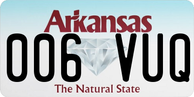 AR license plate 006VUQ