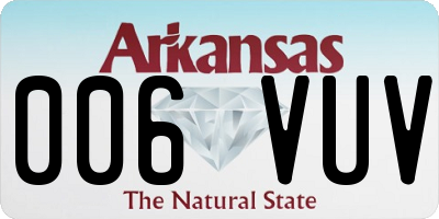 AR license plate 006VUV