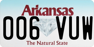 AR license plate 006VUW