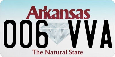 AR license plate 006VVA