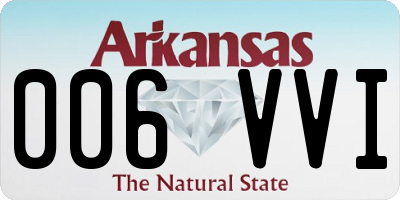 AR license plate 006VVI