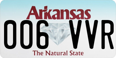 AR license plate 006VVR