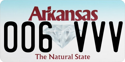 AR license plate 006VVV