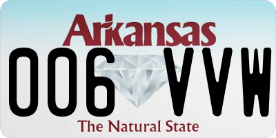 AR license plate 006VVW
