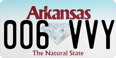 AR license plate 006VVY