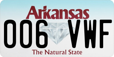 AR license plate 006VWF
