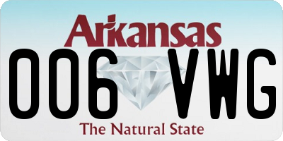 AR license plate 006VWG