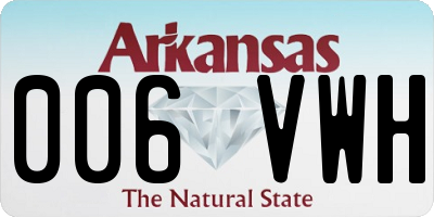 AR license plate 006VWH
