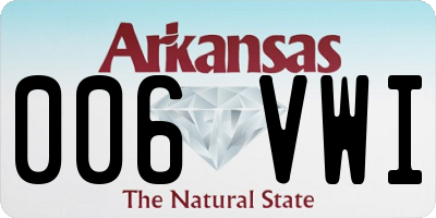 AR license plate 006VWI