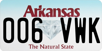 AR license plate 006VWK