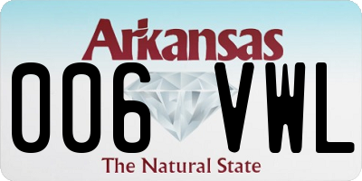 AR license plate 006VWL
