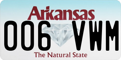 AR license plate 006VWM