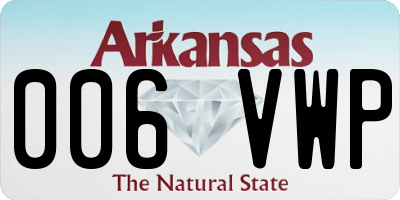 AR license plate 006VWP