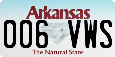 AR license plate 006VWS