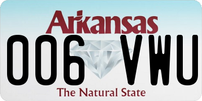 AR license plate 006VWU