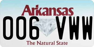 AR license plate 006VWW